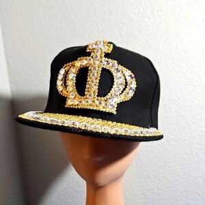 New Cap with Gold Crown Design